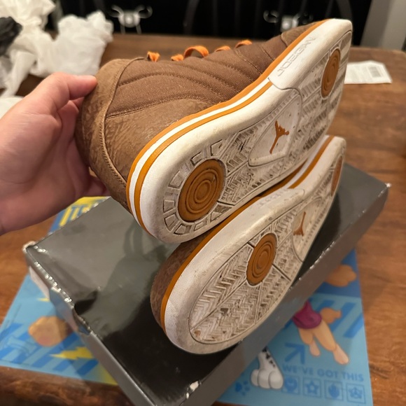 Jordan Men's Sneakers in Brown and Orange - Picture 8 of 9